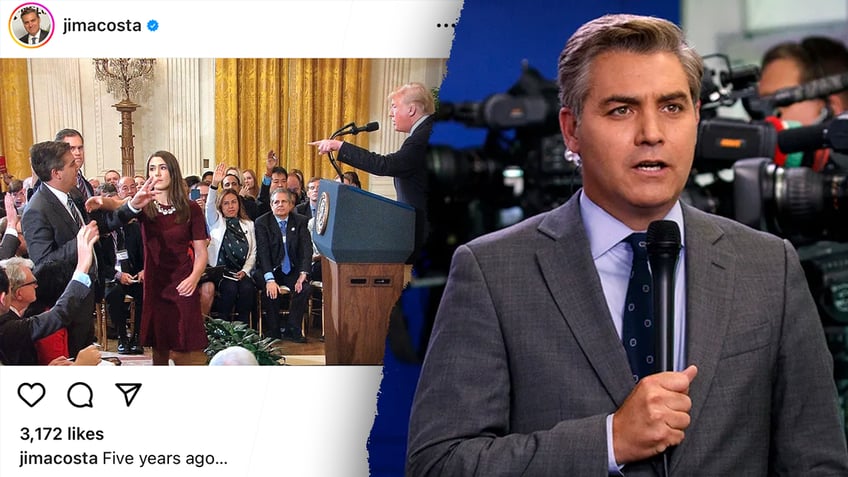 Jim Acosta Instagram post about Trump confrontation