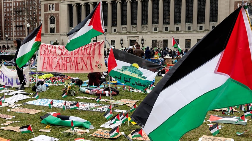 Palestinian flags