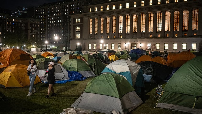 Tents on campus