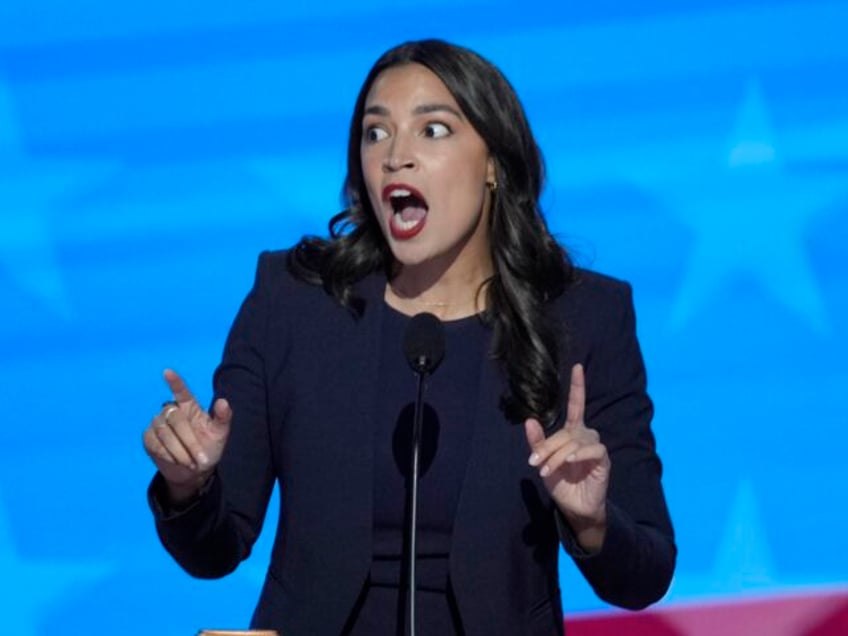 Rep. Alexandria Ocasio-Cortez, D-NY, speaking during the Democratic National Convention on