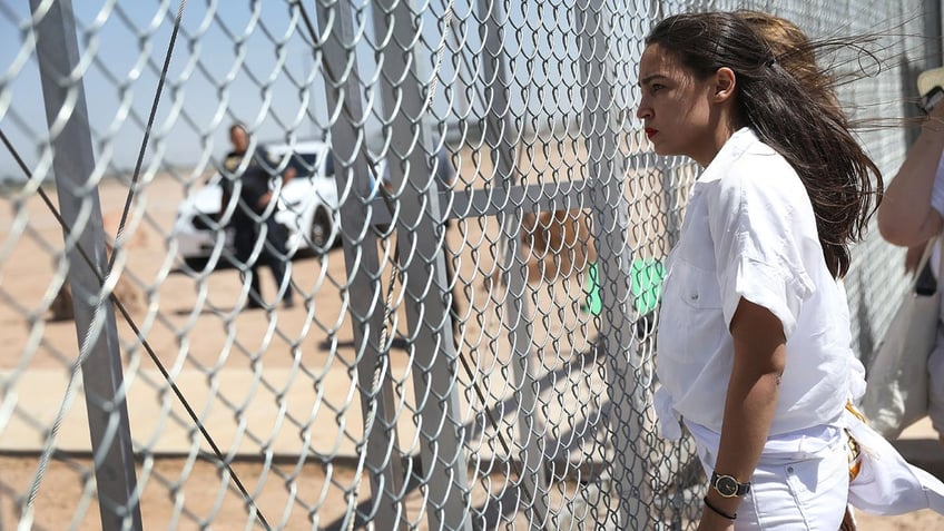 aoc dodges question on lack of border visits under biden touts tours of new york area facilities