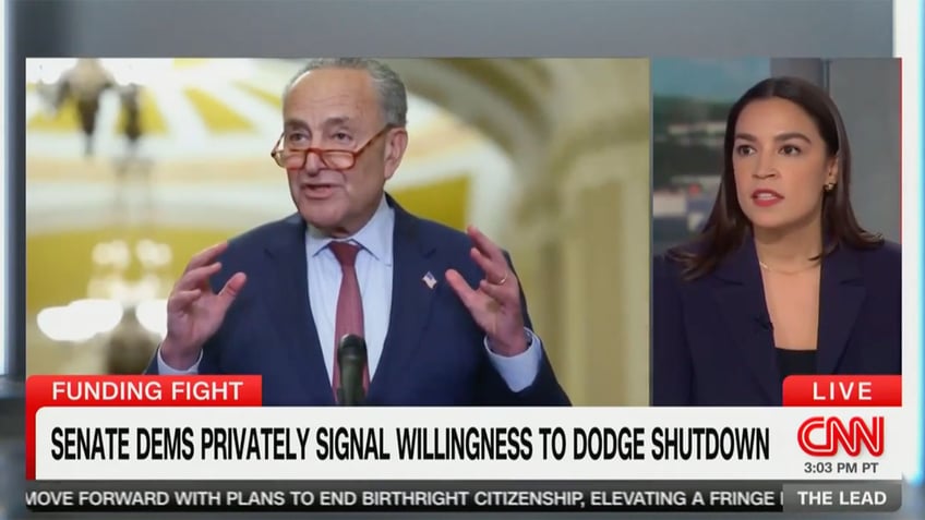 AOC talking Schumer