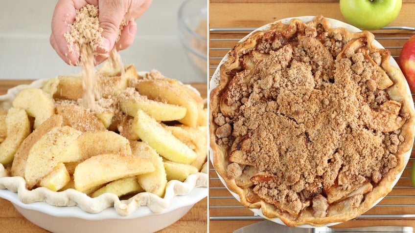 apple crumb pie for an iconic all american thanksgiving dessert try the recipe