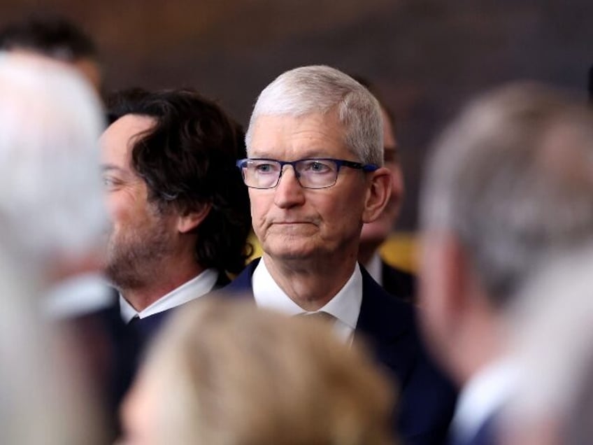 Tim Cook grimacing