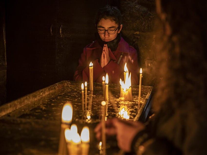 YEREVAN, ARMENIA - FEBRUARY 06: An inside view of Khor Virab Monastery in Yerevan, Armenia