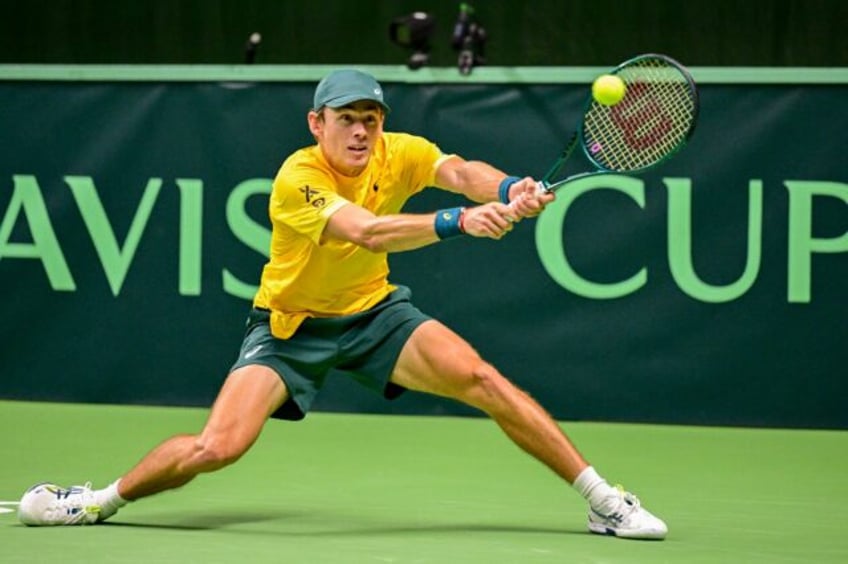 Alex de Minaur gets Australia's first point on the board in Stockholm