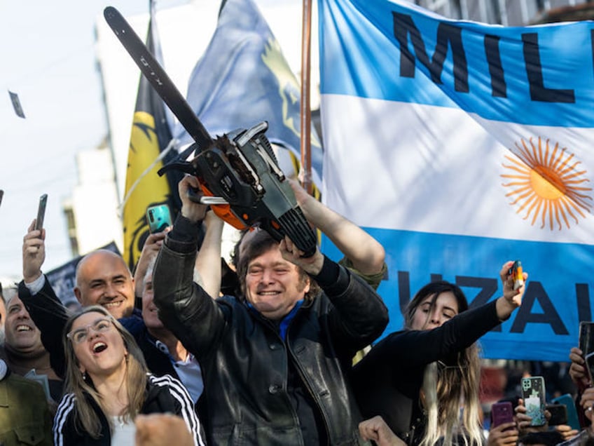 BUENOS AIRES, ARGENTINA - SEPTEMBER 25: Presidential candidate Javier Milei of La Libertad