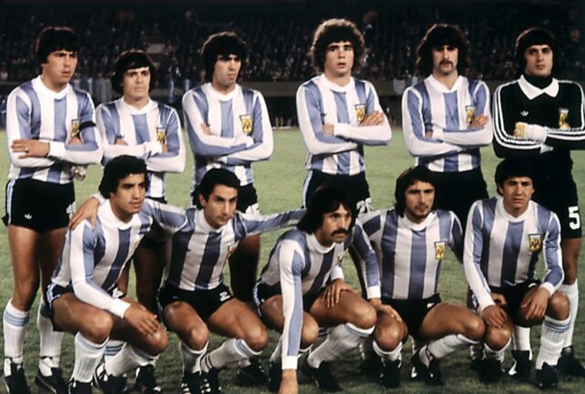 Luis Galvan (3rd L) a pivotal member of Argentina's first World Cup winning side in 1978 h