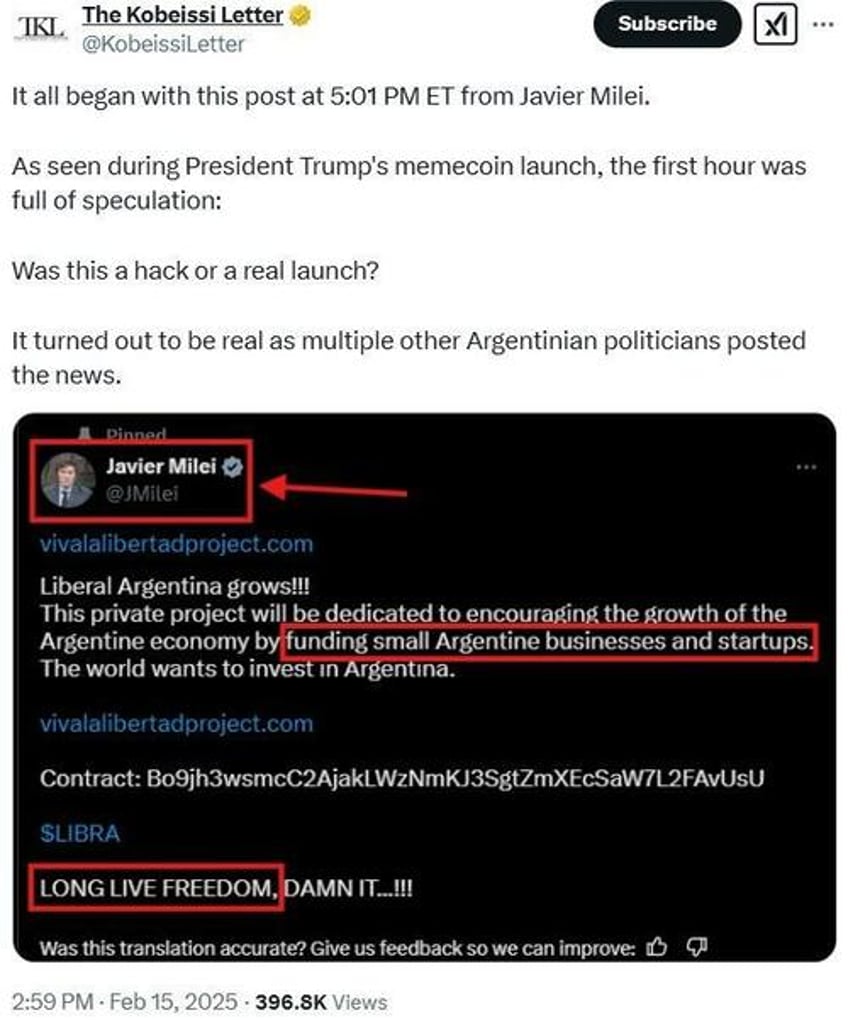 argentine lawyers hit milei with fraud charges class action over libra coin rug pull