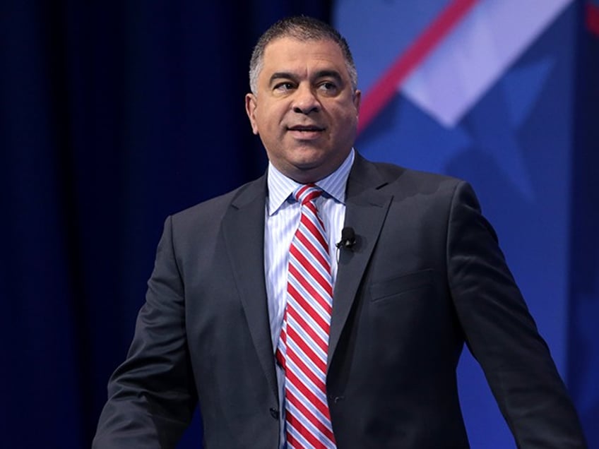 David Bossie speaking at the 2017 Conservative Political Action Conference (CPAC) in National Harbor, Maryland.