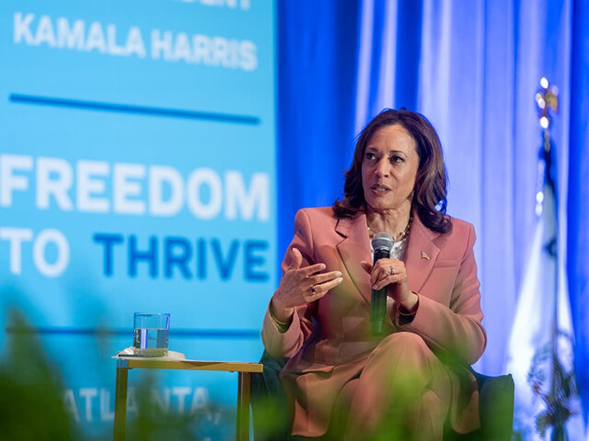 Vice President Kamala Harris participates in a moderated conversation with “Earn Your Le