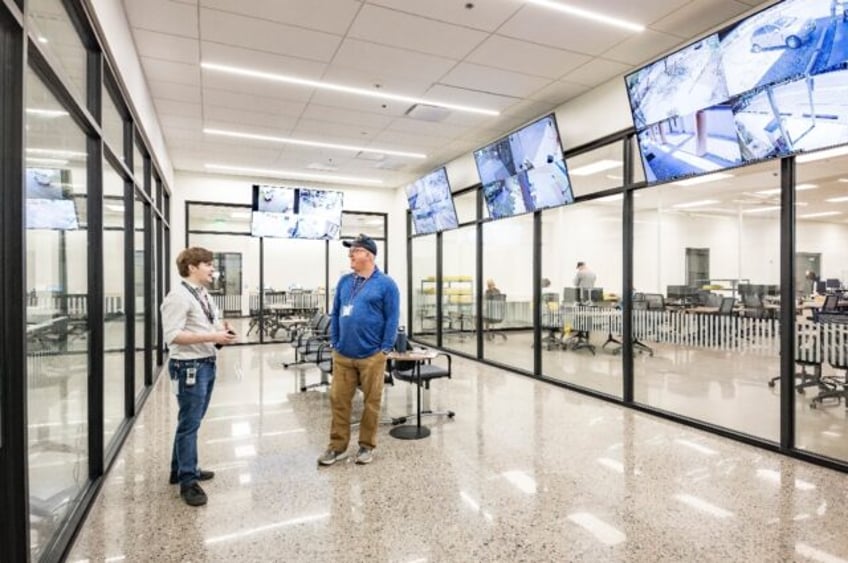 'The Fish Tank' a glass-walled room that sits at the center of Pinal County's vote-countin