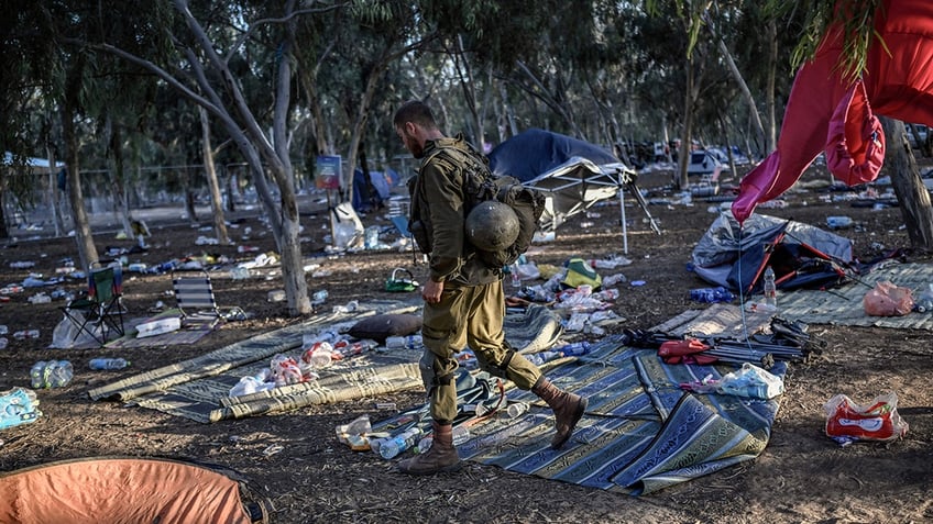 Israeli soldier walking