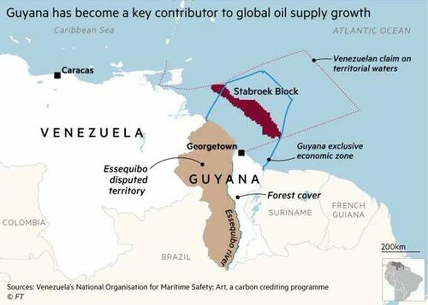 armed venezuelan ship threatens exxon mobile vessel off guyana coast