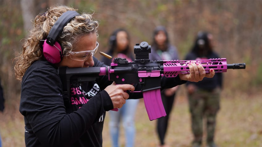 Chicks with Triggers at shooting range