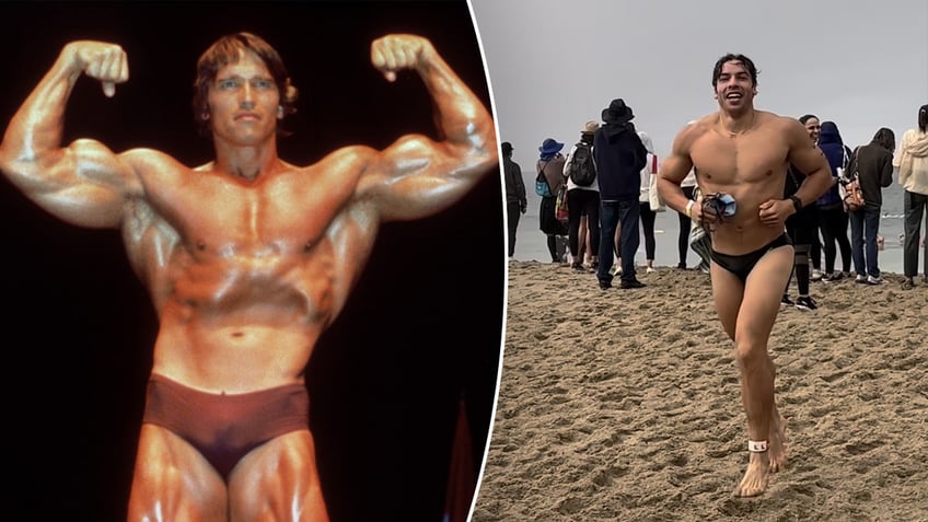 arnold schwarzeneggers bodybuilder son is spitting image of famous dad