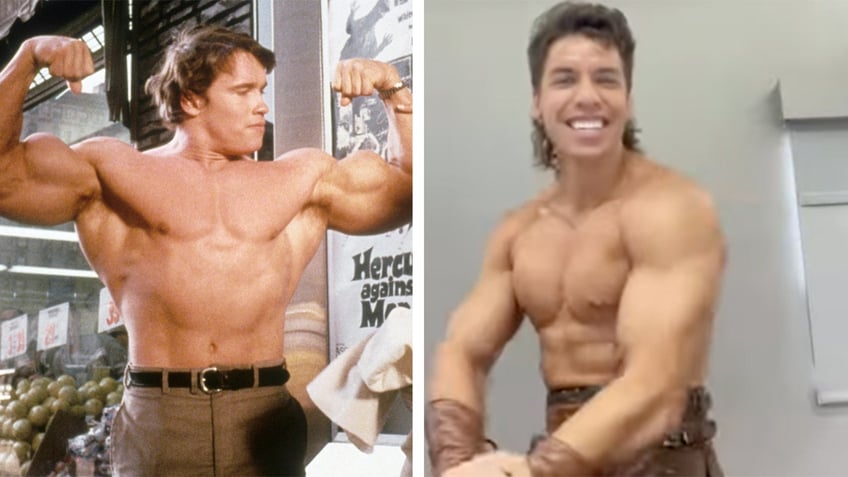 arnold schwarzeneggers bodybuilder son is spitting image of famous dad