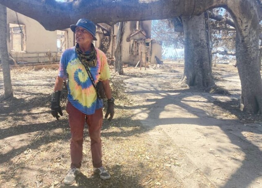 ashes and sadness under scorched lahainas banyan tree