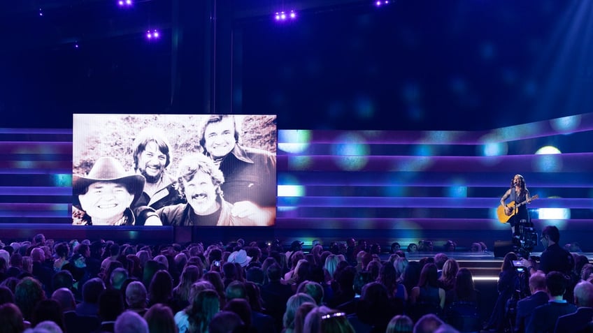 Ashley McBryde performing Tom Petty tribute at CMA Awards