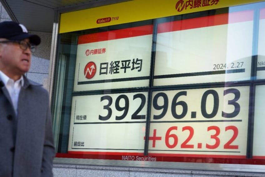 In Asia, Tokyo stocks advanced at the open on Tuesday, helped by a slightly cheaper yen an