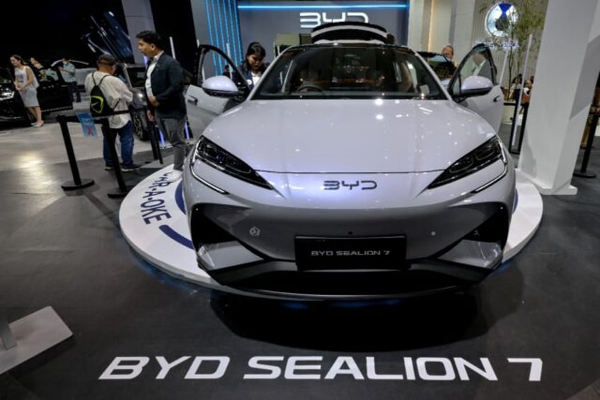 Electric vehicle maker BYD hit a record high after news of a battery it says can charge in