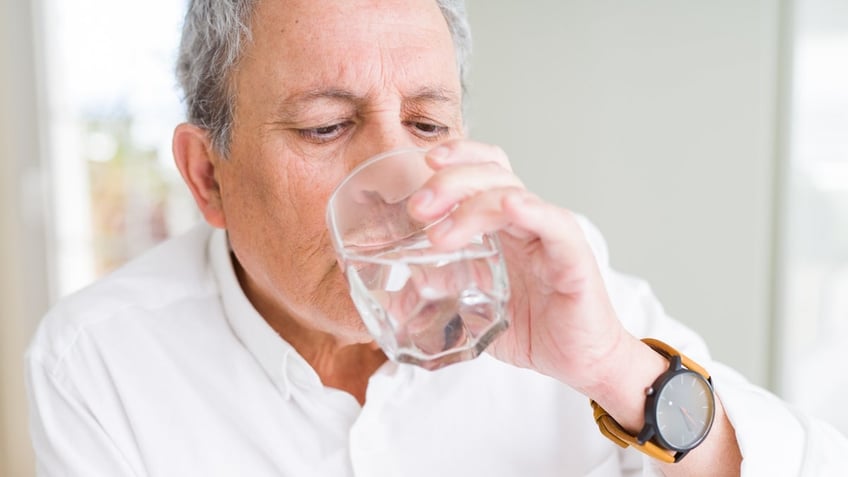 Man drinking water