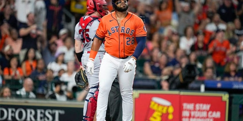 astros first baseman ends eight year home run drought hits two against angels