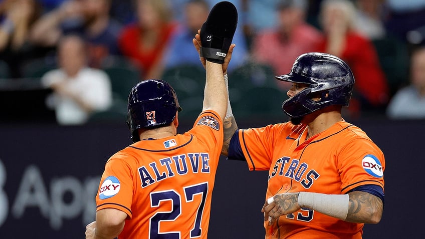 astros get much needed victory over rangers to avoid commanding deficit in alcs