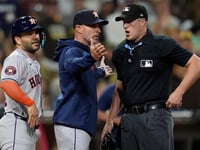 Astros’ Jose Altuve ejected after removing sock, cleat in wild scene: 'They missed that call'