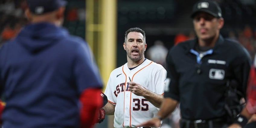 astros justin verlander tells red sox manager to f off in brief spat