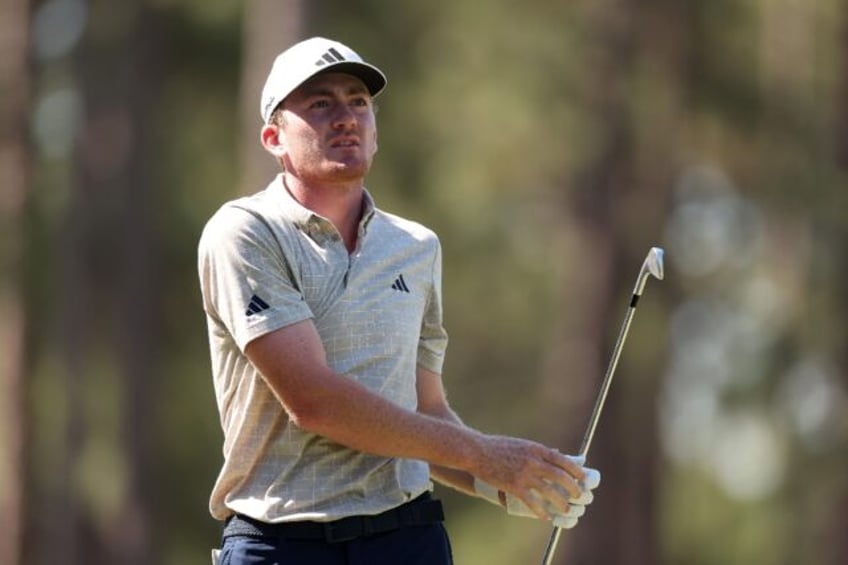 Nick Dunlap, a 20-year-old American, practices for the US Open at Pinehurst, where he won