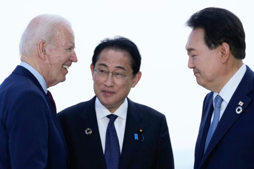 at camp david biden aims to nudge japan and south korea toward greater unity in complicated pacific