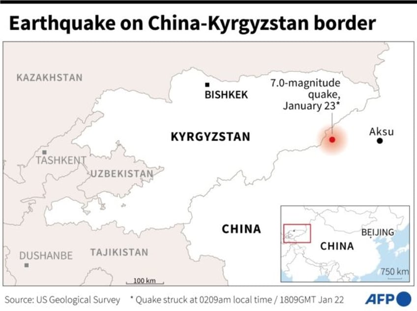 Earthquake on China-Kyrgyzstan border