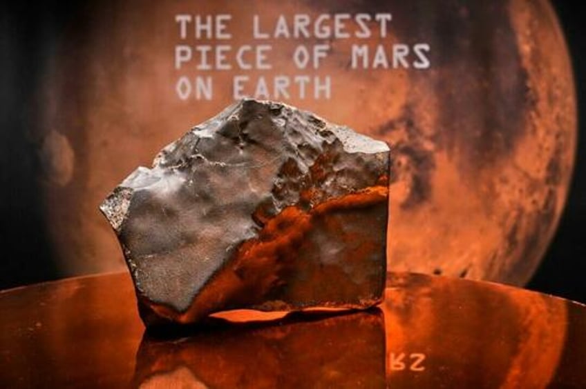 at sothebys auction 30 million dinosaur skeleton stuns as martian meteorite sets record