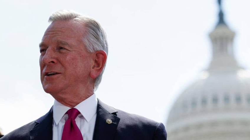 Tommy Tuberville in front of the Capitol