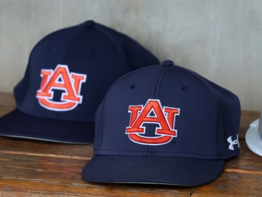 BIRMINGHAM, AL - APRIL 04: A general view of Auburn baseball caps during the game between