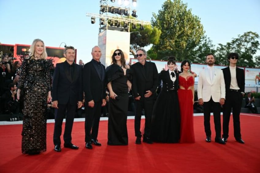 Cast walks the red carpet for the "Beetlejuice Beetlejuice" showing at the Venice Film Fes