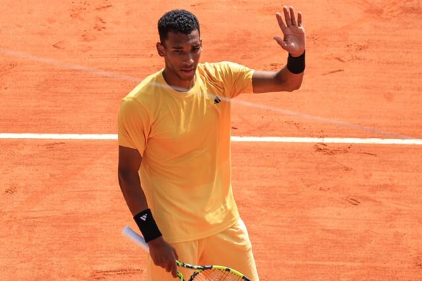 Canada's Felix Auger-Aliassime won his first-round match against Italy's Luca Nardi at the