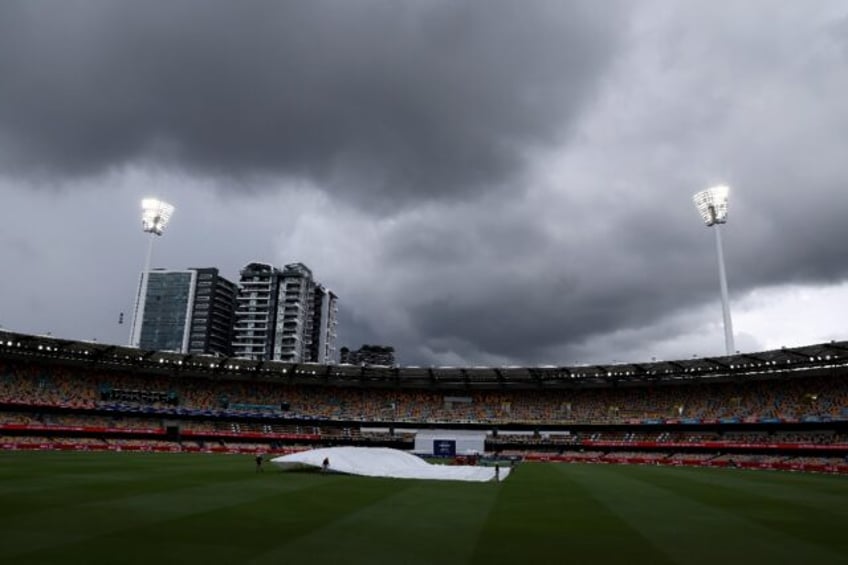 More wet weather has affected the final day of the third Test between Australia and India