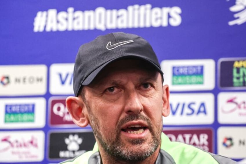 Tony Popovic at the pre-match press conference in Sydney