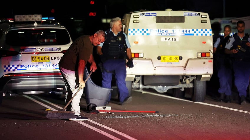 Scene outside Australia church stabbing