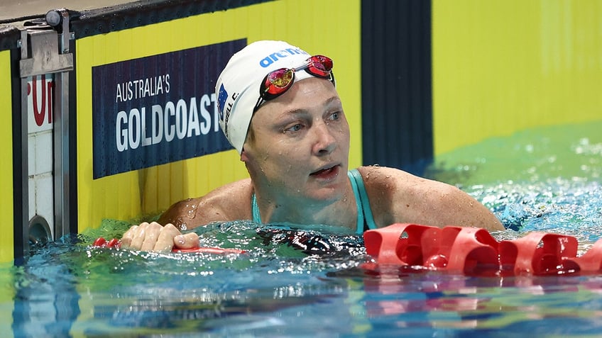 Cate Campbell after a swimming event