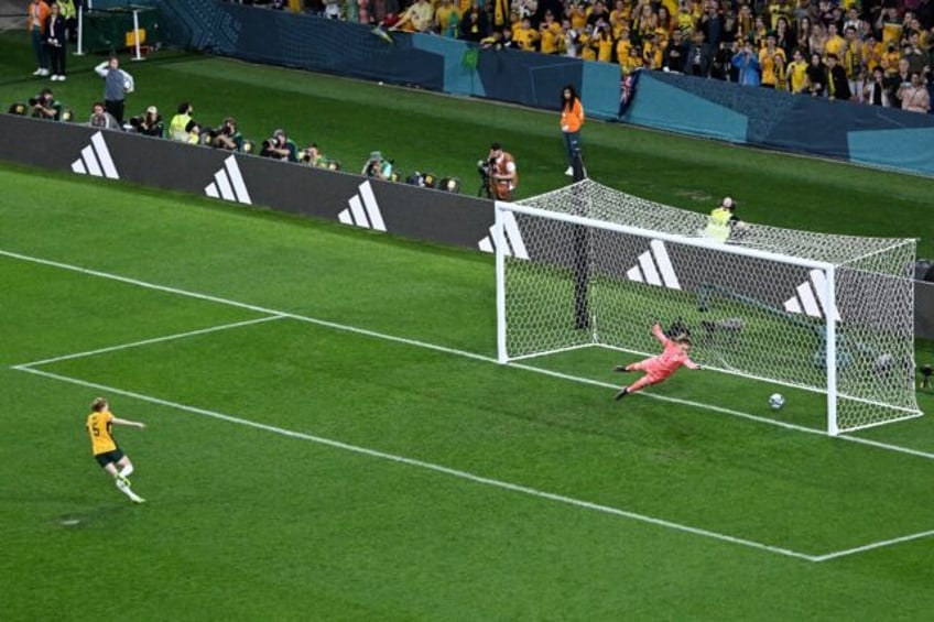 Cortnee Vine scored the winning penalty for Australia in their World Cup quarter-final aga