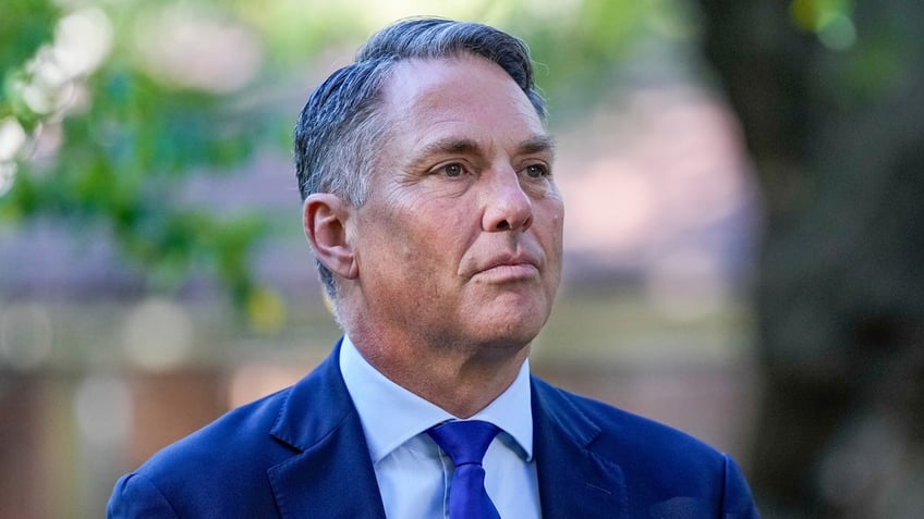 Australia's Deputy Prime Minister Richard Marles looks on during a welcome ceremony ahead of the Australia and South Korea Foreign and Defense Ministers meeting.