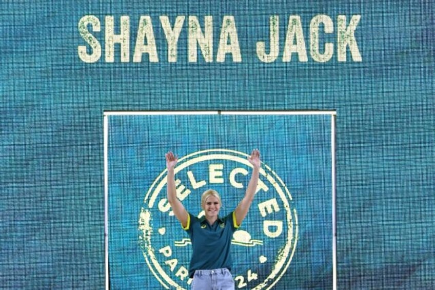 Shayna Jack at the announcement of Australia's Olympic swimming team