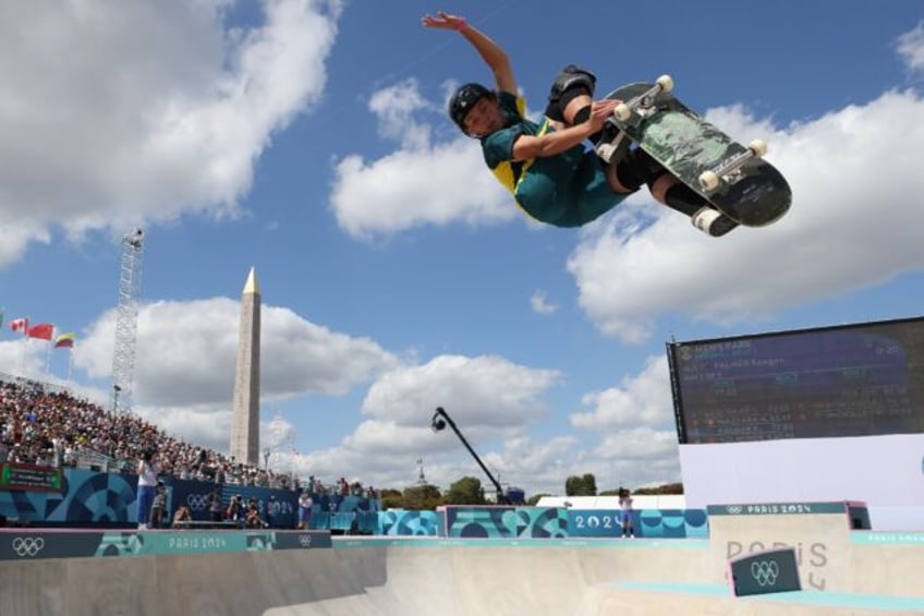 Australia's Keegan Palmer in full flight