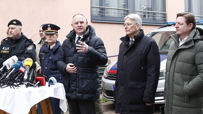 Austrian officials hold press conference after mass stabbing attack