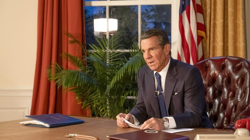 Dennis Quaid plays President Ronald Reagan in the new movie, "REAGAN."