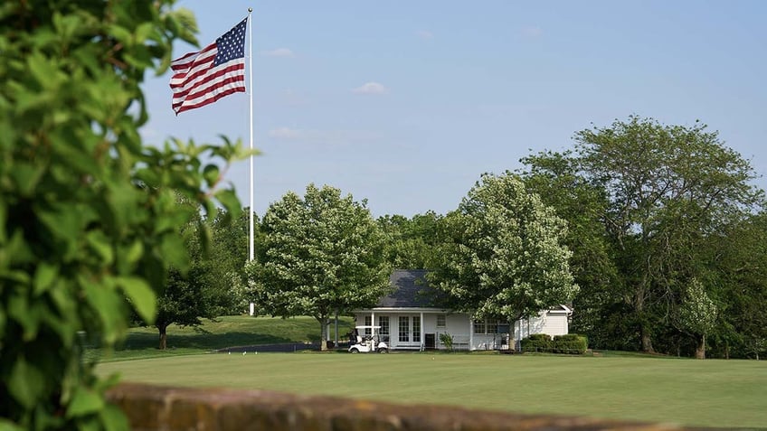 Trump National Golf Club before a speech by former US President Donald Trump in Bedminster