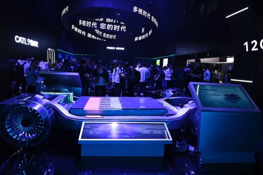 Chinese manufacturer CATL displays its second-generation Shenxing Superfast Charging Batte